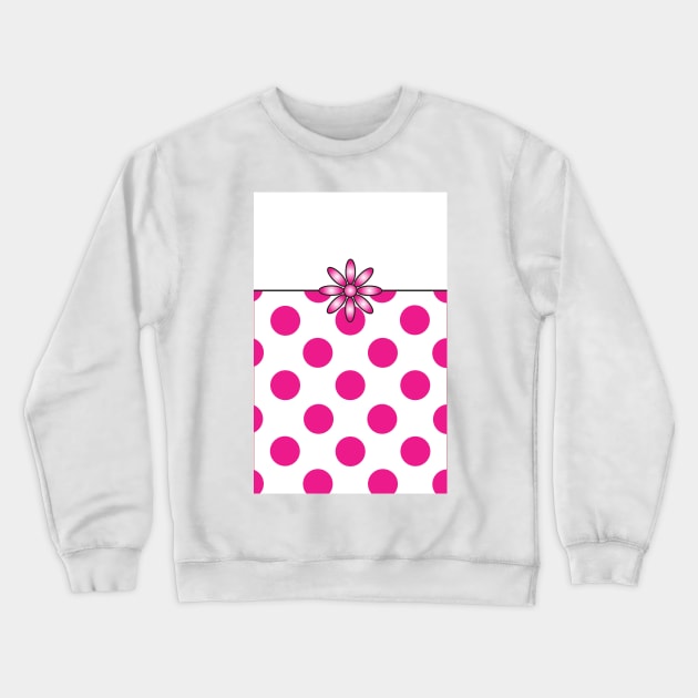 The Katy Phone / Pink Peppermint Polka Dot Crewneck Sweatshirt by srwdesign